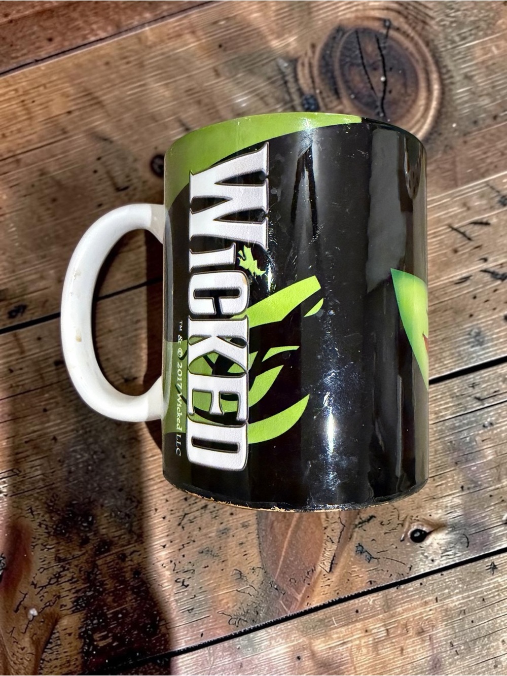 Wicked Broadway Elphaba Green Witch Mug Black Ceramic Whimsigoth Witchy Theater